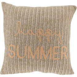 Unique Living - Sierkussen Happy Summer Apricot -45x45cm