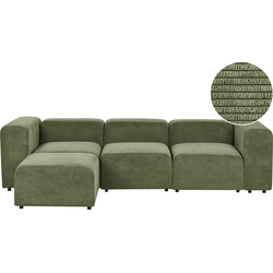 Beliani FALSTERBO - Modulaire Sofa-Groen-Corduroy