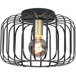 Highlight - Lucca - Plafondlamp - E27 - 30 x 30  x 23cm - Zwart