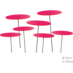7 stuks! Zonnevanger Rood-Roze (kleur fuchsia) medium 120x15 cm