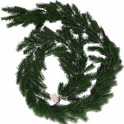 3x Donker groene kerst dennenslinger 180 cm - Guirlandes
