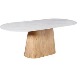 Eettafel Madia Naturel Keramisch 200cm Ovaal - Giga Meubel