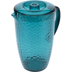 OTIX Kunststof Schenkkan - Waterkan - met Deksel - Limonadekan - Karaf - Blauw - 2l - HARBOR