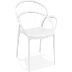 Terrasstoel JULIETTE 57x56x82 cm Wit