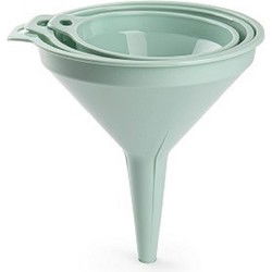 PlasticForte Trechters - 3-delige set - groen - 12-14-16 cm - Trechters