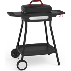 Alexia 5111 elektrische barbecue met zijtafels en wielen zwart 84x55x97cm - Barbecook