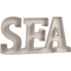  J-Line Decoratie Letters Sea Metaal - Wit