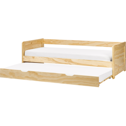 GRAVELINES - Onderschuifbed - Lichtbruin - 90 x 200 cm - Hout