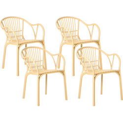 Beliani ANDORA - Eetkamerstoel-Beige-Polypropyleen