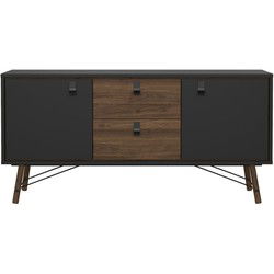 Dressoir met 2 deuren en 2 lades en metalen onderstel B150,3 cm  JOYCE