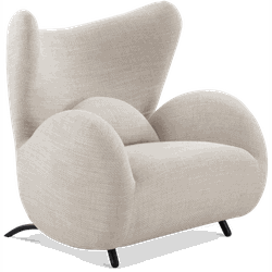 Big buffalo armchair - creme boucle