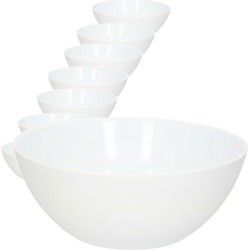PlasticForte Dessert en serveer schaaltjes - 16x - 950 ml - wit - Serveerschalen