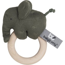 Baby's Only Houten baby rammelaar olifant gebreid - Khaki