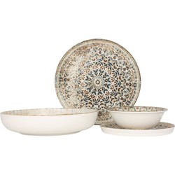 Rinart Serviesset - Aztec - 24 delig - 6 Personen - Porselein