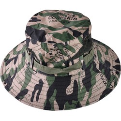 Decopatent - Camouflage Jungle Hoed - Bucket Hat Safari - Vissershoedje Heren - Dames - Volwassenen - Maat 56/58 - Zonnehoed Outdoor Vissershoed - Kleur: Army GROEN