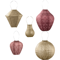 Lumiz Solar Buitenlampionnen Valencia Set - 5 stuks