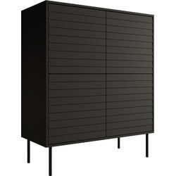Meubella - Dressoir Cordoba - Zwart - 102 cm