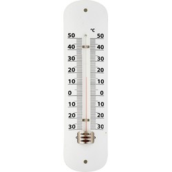 Thermometer voor binnen en buiten wit 19 cm - Buitenthermometers