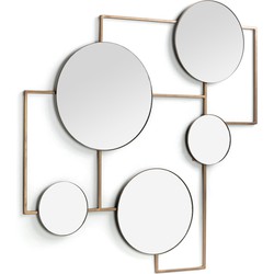 Kave Home - Platte metalen spiegel, 81 x 83 cm
