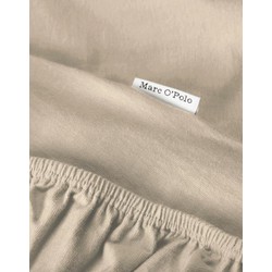 Marc O'Polo Hoeslaken Premium Organic Jersey Dark Sand 90-100 x 200-220 cm