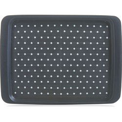 Zeller dienblad - antislip - grijs - kunststof - 35 x 26 cm - Dienbladen