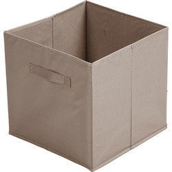 Urban Living Opbergmand/kastmand - 29 ltr - beige - 31 x 31 cm - Opbergmanden