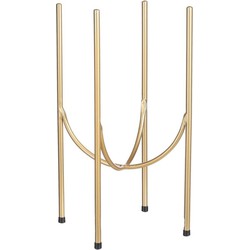 Mica Decorations bloempot plantenstandaard - goud -H40 x B16 cm - Plantenstandaarden