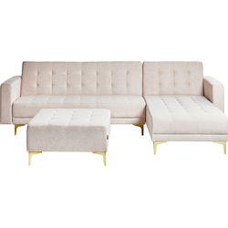 Beliani ABERDEEN - Slaapbank-Beige-Polyester