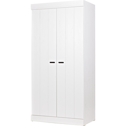 WOOOD Connect Kledingkast 2-Deurs - Grenen - Wit - 195x94x53