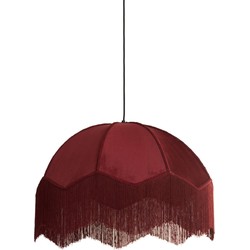 Light & Living - hanglamp - Malacia - rood - raffia velours stof - Ø 50cm - E27 - 2986317