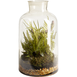 Groen kunst-decoratieterrarium H30