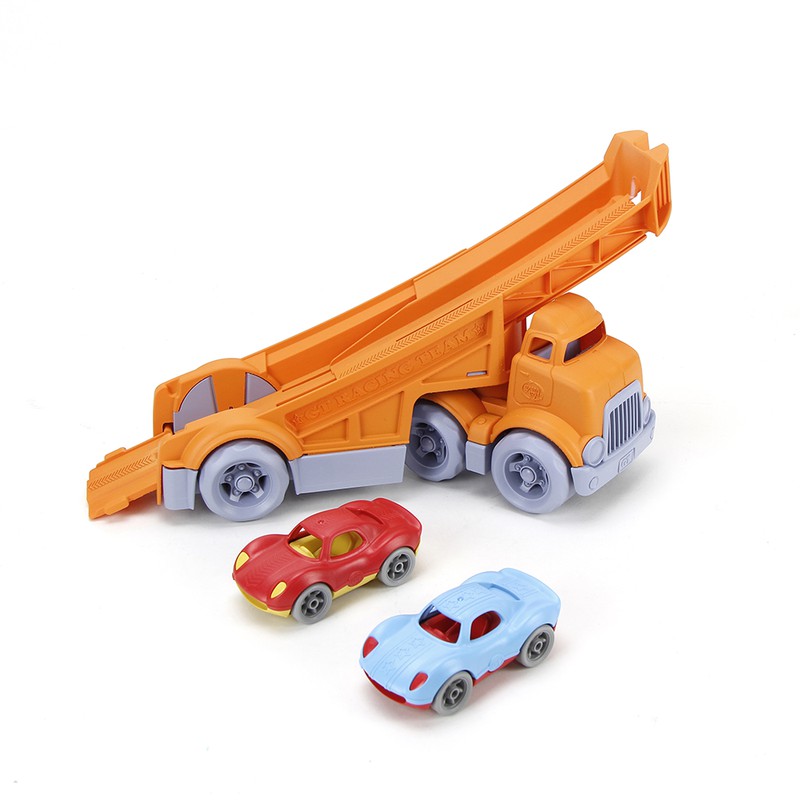 Green Toys Groen Speelgoed Race Truck met 2 Racers - 