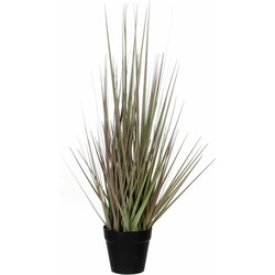 Mica Decorations - gras kunstplant - groen/paars - H53 x D30 cm - Kunstplanten