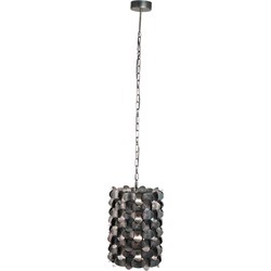 PTMD Hanglamp Jaye - 32x32x148 cm - Ijzer - Zwart