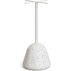 Kave Home - Saura Buitentafelvoet van wit terrazzo en staal met witte afwerking Ø 41 x 95 cm