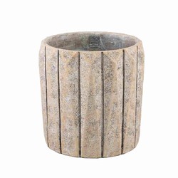 PTMD Bloempot Imani - 30x30x30 cm - Cement - Taupe