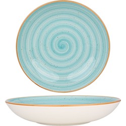 Bonna Diepbord - Aqua - Porselein - 25 cm (1300cc) - set van 6