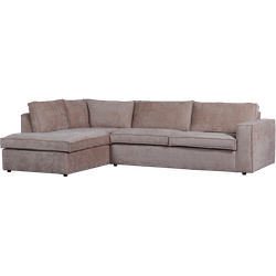 WOOOD Hoekbank Links Hajo - Chenille - Taupe - 84x283x197