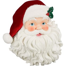 House of Seasons Kerstversiering Santa - 49x14.5x55.5 cm - Polyresin - Rood