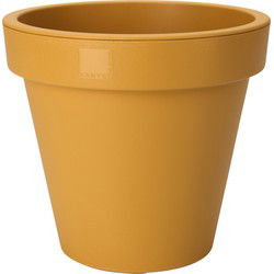 Pro Garden Plantenpot/bloempot - kunststof - okergeel - D20cm - Plantenpotten