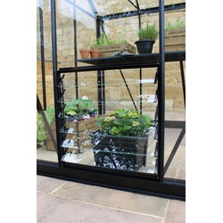 Lamellenfenster Qube 6L, 610 x 610 mm Sicherheitsglas, schwarz beschichtet Lamellenfenster Halls - Royal Well