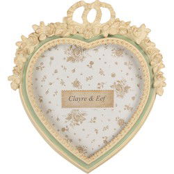 Clayre & Eef Fotolijst 13x18 cm Beige Groen Kunststof