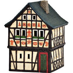 Lichthaus Lebkuchenhuis in Königswinter van porselein, Kleurrijk (B/H/D) 12x17x12cm