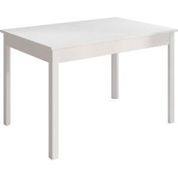 Meubella - Eetkamertafel Steve - Wit - 160 cm - Uitschuifbaar