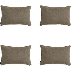 Madison -  Sierkussen Taupe canvas eco+ - Ca. 30x50 cm - Set van 4
