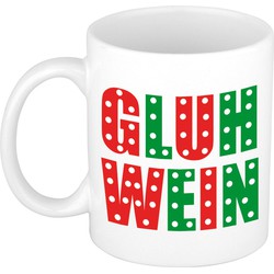 Gluhwein kerstmok / kerstbeker wit 300 ml - Bekers