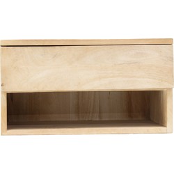 Nachtkastje Zwevend Naturel - 1 lade - 45x30x25cm - Tessa