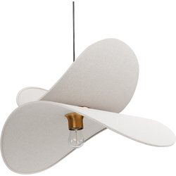 Beliani MASCOTA - Hanglamp-Grijs-Kunstlinnen