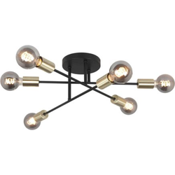 Highlight - Sticks - Plafondlamp - E27 - 60 x 60  x 18cm - Zwart
