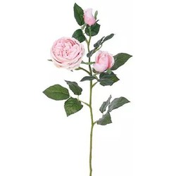 Engelse Roos Tak Licht Roze 64 cm kunstplant